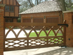 Special wooden driveway gate commission